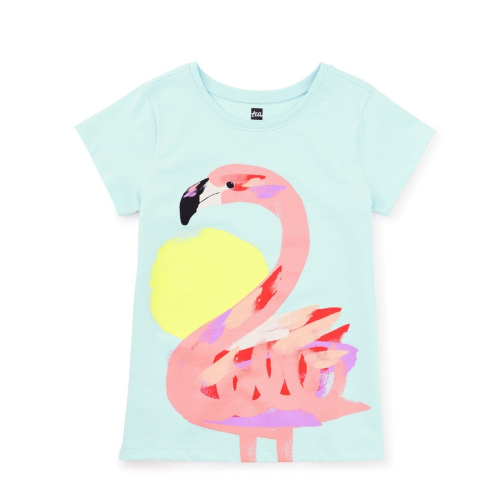 Tea Collection Girls Fun Flamingo Graphic Tee